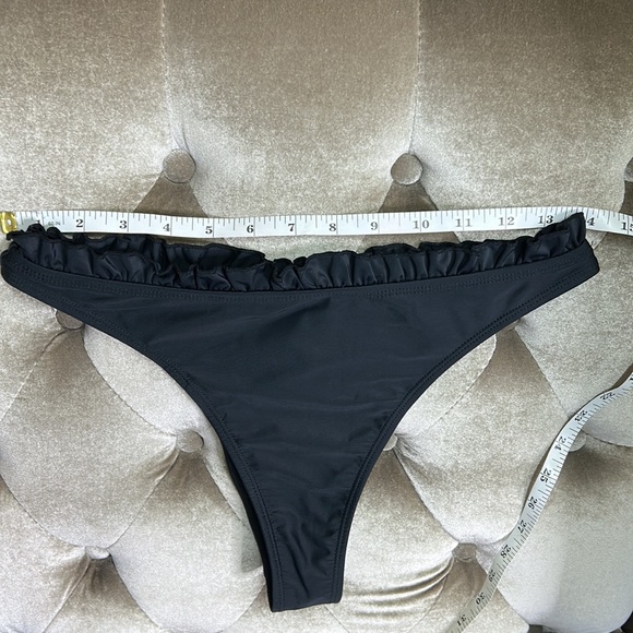 Nasty Gal high rise ruffle trim minimal coverage booty bikini bottoms - Picture 6 of 7